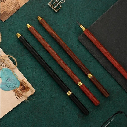 Retro Brass Wooden Eternal Pencil Set 