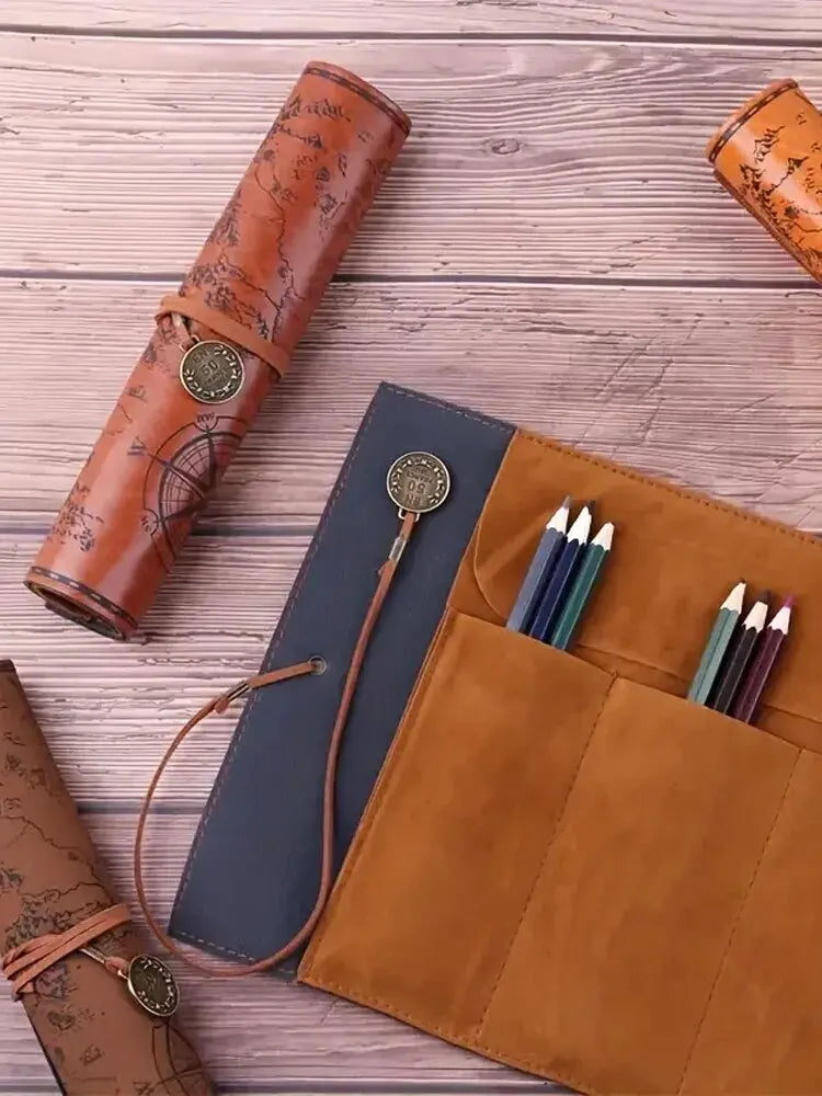 Vintage leather Pencil Case 