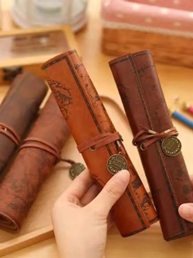 Vintage leather Pencil Case 