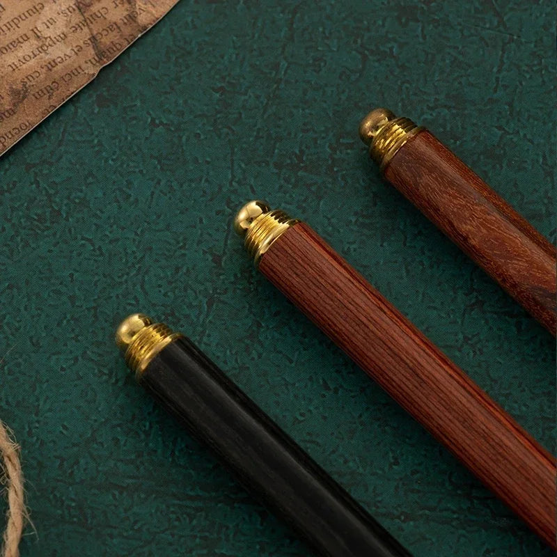 Retro Brass Wooden Eternal Pencil Set 